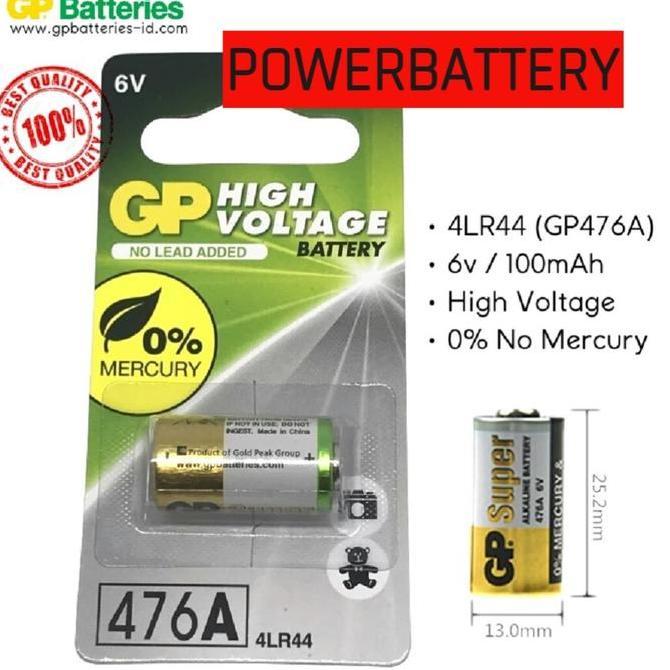 Baterai GP 476A 4LR44 6V High Voltage Alkaline Battery 100mAh