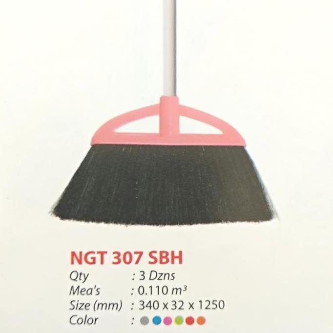 Ready !!! Sapu Nagata 307 Hitam sapu plastik sapu nylon