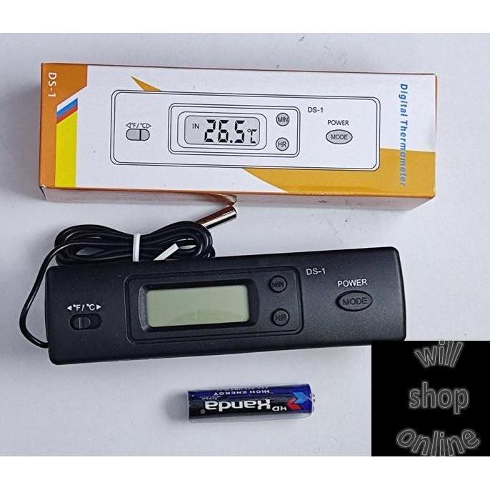 TERMOMETER DIGITAL THERMOMETER SUHU RUANGAN AC MOBIL KULKAS DS-1