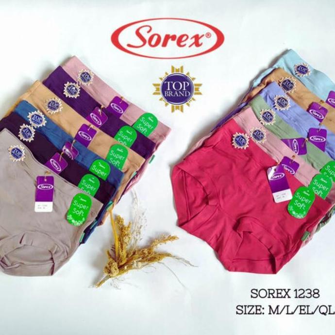 LA20 ~ CD SOREX 1238 Celana Dalam Wanita Perempuan Bahan Super Soft Size M,L,EL,QL Dewasa Cewek Kare