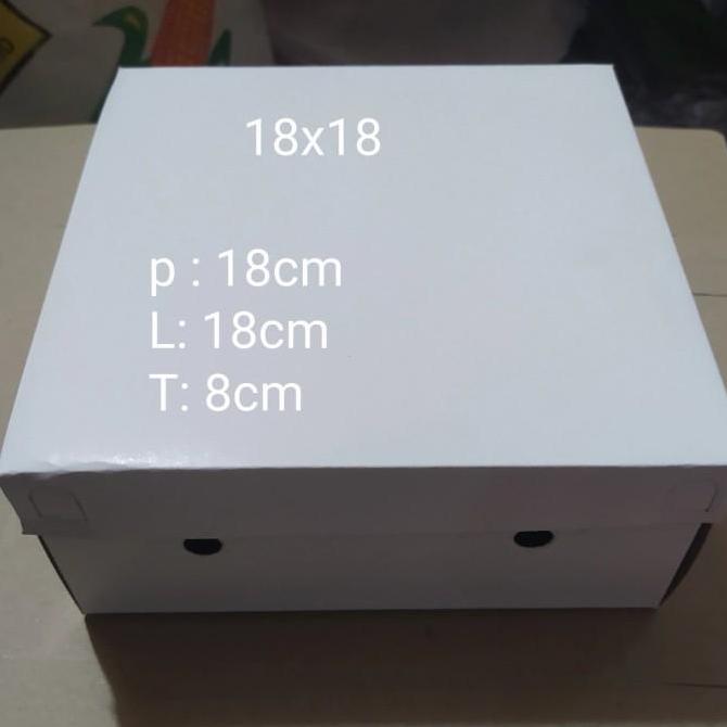 Dus Besek UK 18x18 Putih Polos