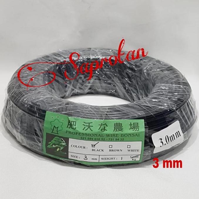 Build- Kawat Bonsai Aluminium Hitam 3 Mm 1 Kg (Peralatan Bonsai)