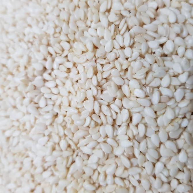 Lazatos- Biji Wijen Putih / White Sesame Seeds Mentah 1 Kg Repack / Grosir