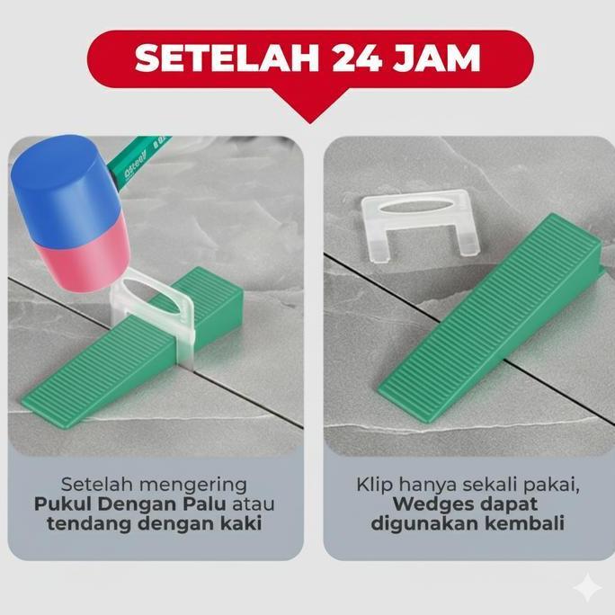 Build- Asteel Clip Klip Alat Perata Pasang Keramik Kramik Granit Lantai