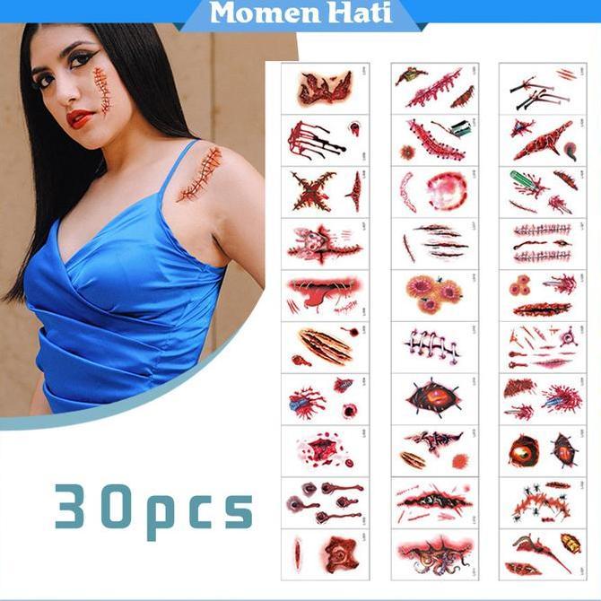 BEAM Prank Terluka Jahitan Scar Wax Makeup Luka Darah Make Up Tato Luka Memar Tato Halloween