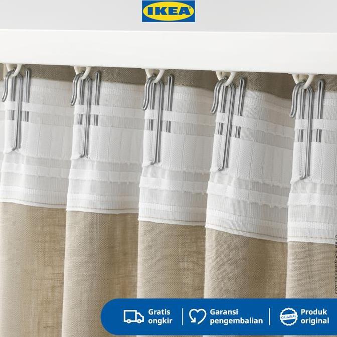IKEA RIKTIG Pengait Gorden Isi 20pcs Baja