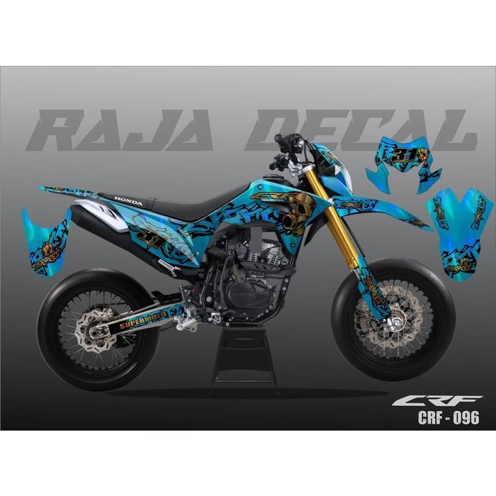 Decal Sticker Crf 150L Fullbody Bahan Hologram Stiker Decal Crf Supermoto Graffiti Minimalis 096A Ke