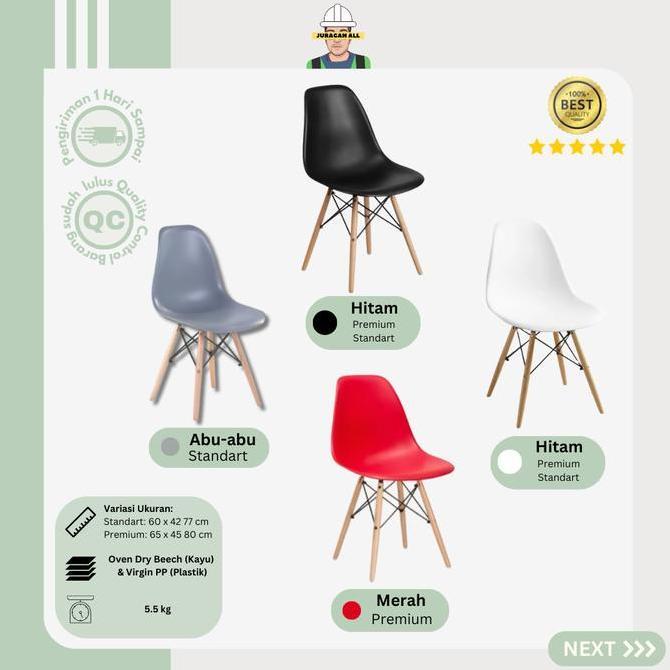 NEW - Kursi Cafe/Kursi Milenial/Eames Chair/Kursi Eames Aesthetic