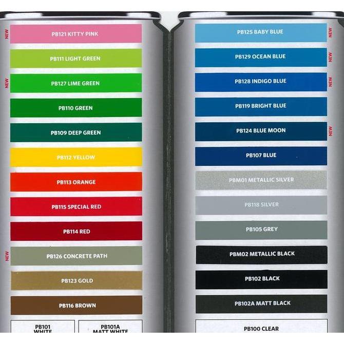 Colorbit- Pylox Basic 300Cc Warna Nippon Paint Black Matt Clear Gloss White Silver