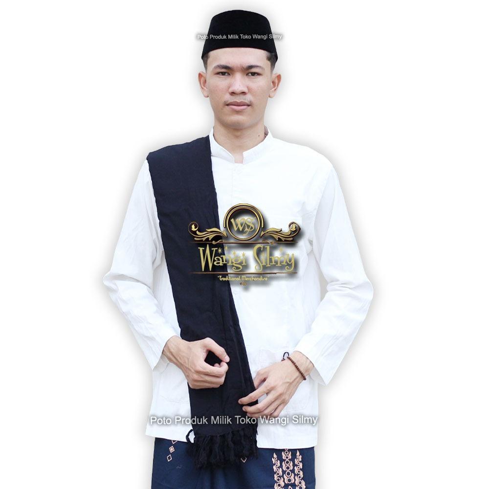 Sorban Rida Hitam Polos Panjang Rida Rayon Surban Habib Kashmiri Polos
