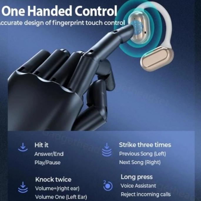 Tws Monster AC100 Earphone Headset Bluetooth 5.3 Ear Clip Original