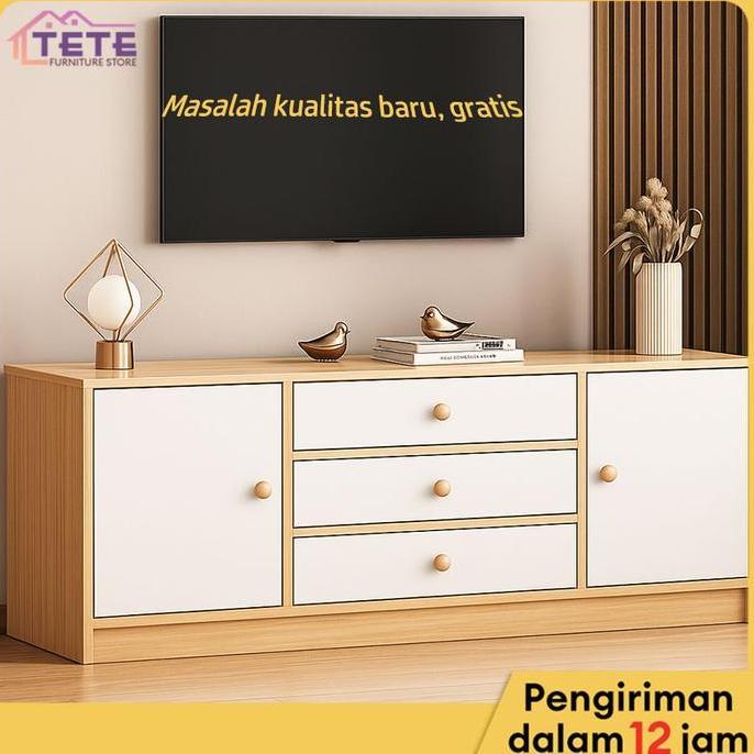 TERBARU - TETE2 Meja TV Kayu 160CM-120CM Lemari TV Minimalis Modern Rak TV Bufet TV Kabinet TV Untuk