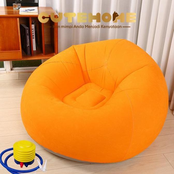 TERMURAH - Sofa malas berkelompok PVC baru yang dapat ditiup, dapat dilipat, dapat disimpan, ruang t