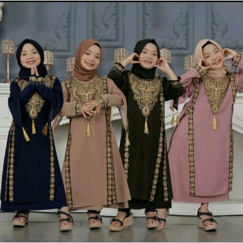 Gamis Abaya Anak Irana Bahan Jersey Korea