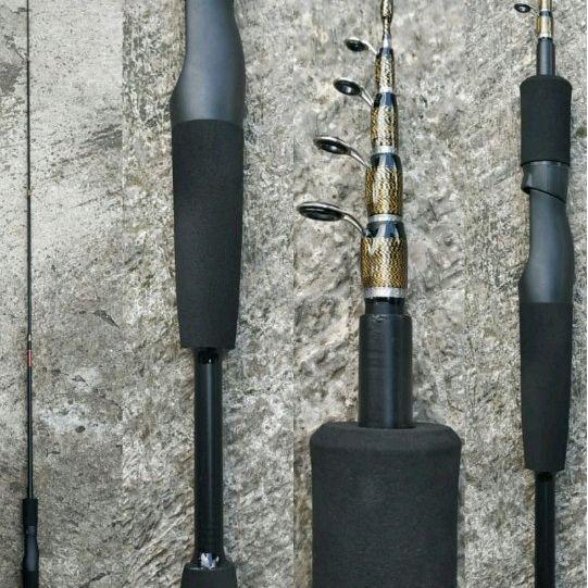 Joran Kanzo Wader Fiber 180Cm Joran Ultralight Lentur 1-3Lb Umpan Lure Pancing