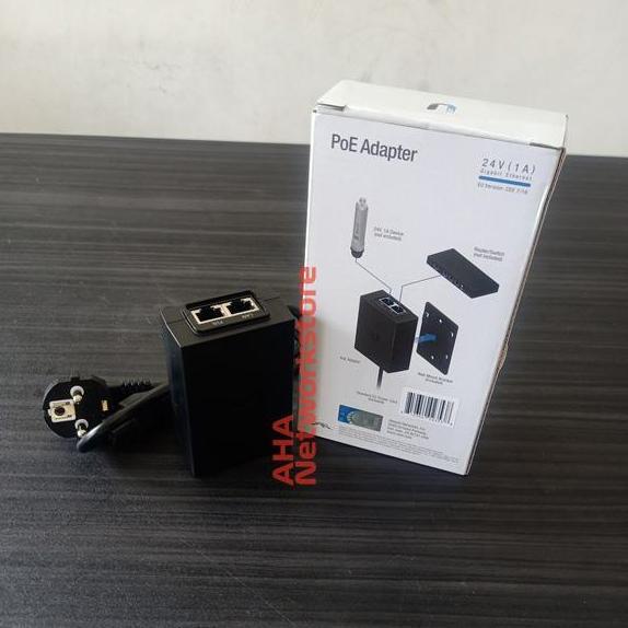 TERBARU - ADAPTOR POE 24V 1A GIGABIT PORT UBNT ADAPTERS POE-24-24W-G
