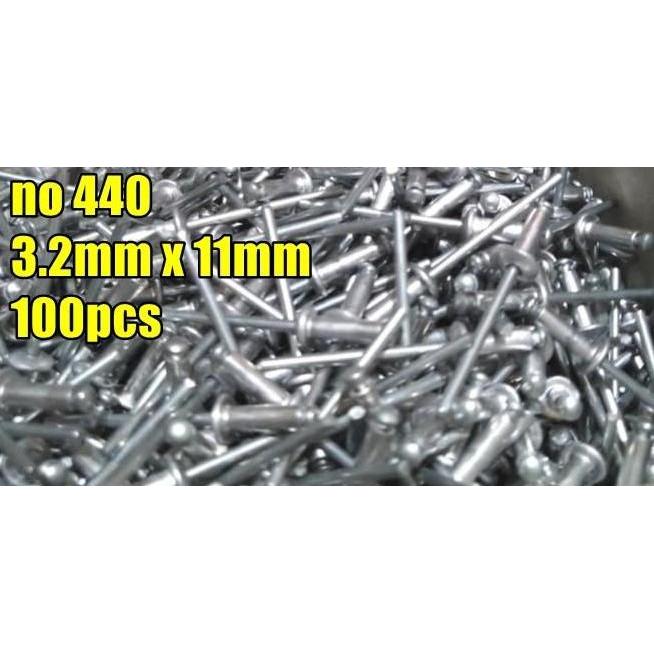 {{{{{{] PAKU RIVET 3 2mm x 11mm Paku Ripet isi 100pcs