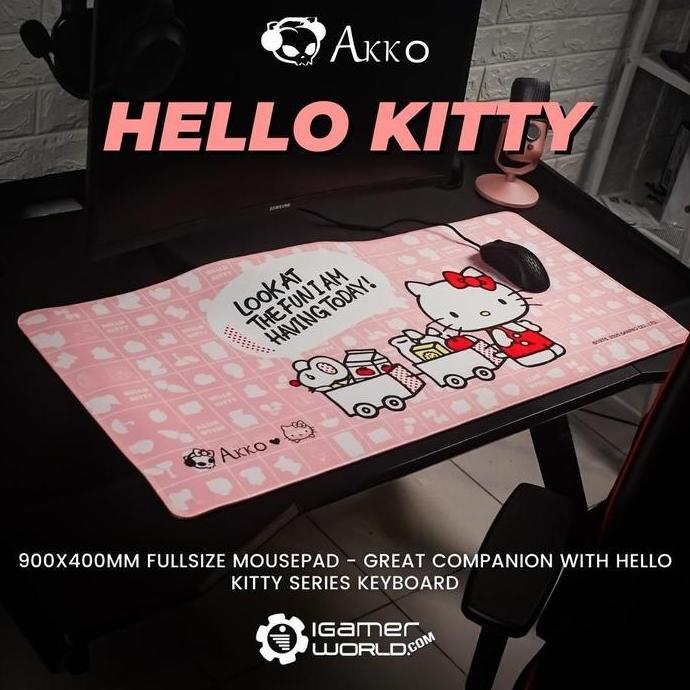TERBARU - Akko Hello Kitty XXL Gaming Mousepad