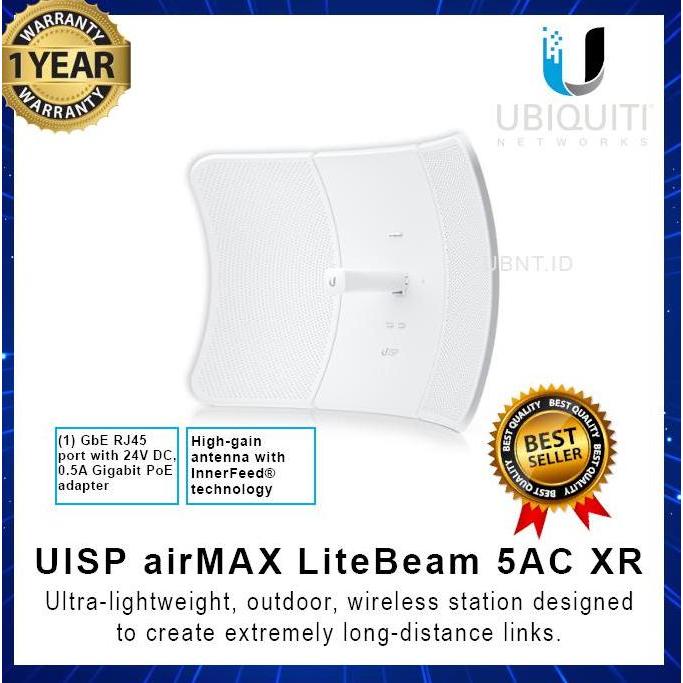BEBAS ONGKIR - Ubiquiti LBE 5AC XR UISP airMAX LiteBeam LBE-5AC-XR