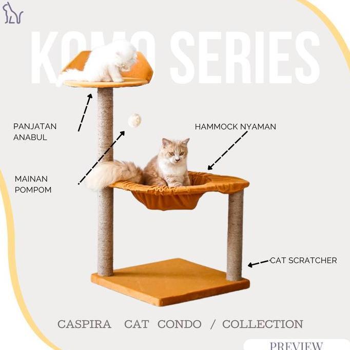 CASPIRA KOMO SERIES - CAT CONDO - Kandang Kucing - Rumah Kucing - Cat House - Cat Condo - Cat Tree