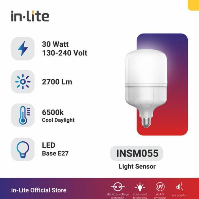 LAMPU LED CAPSULE SENSOR CAHAYA INLITE 30W 30 WATT - INSM055