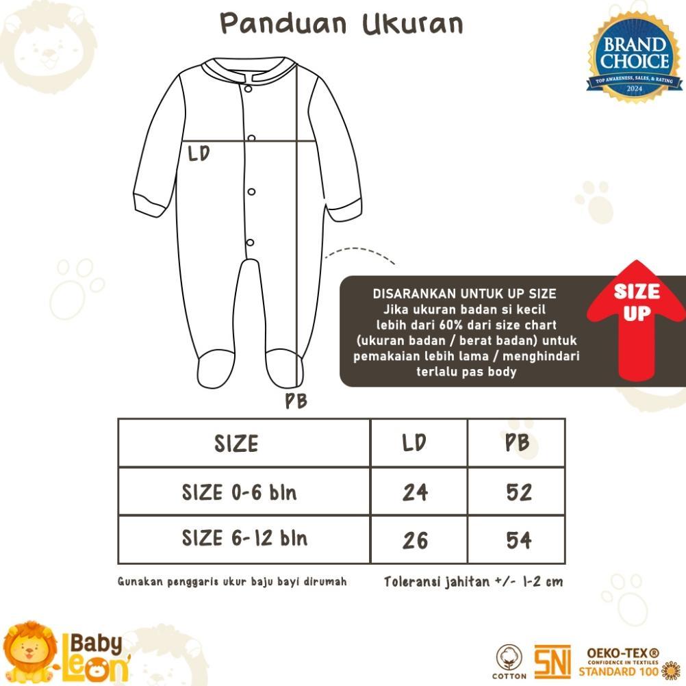 Premium Babyleon Sleepsuit Bayi 0-1 Tahun Sleepsuit Kaki Tutup Lengan Panjang Jumpsuit Bayi Perempua