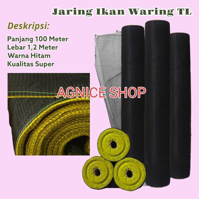 Jaring Ikan Waring Hitam TL Single 1 ROLL. Pagar dan Kerambah Kolam