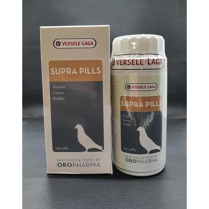 SUPRA PILLS ISI 250 PILLS Versele-Laga Herbal Jamu Meningkatkan Stamina & Kecepatan Terbang Merpati