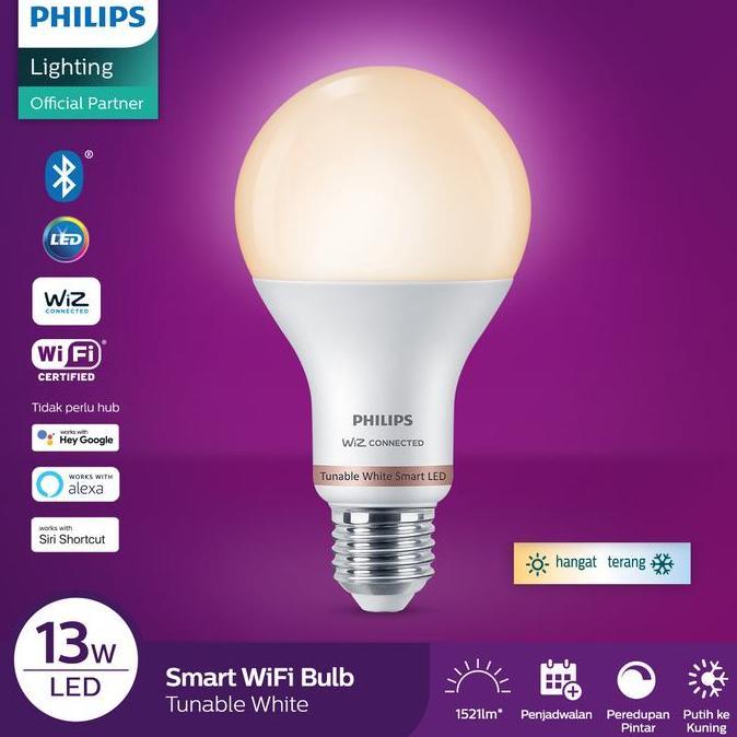 NEW Philips Lampu Smart WiFi LED 13W - Tunable White