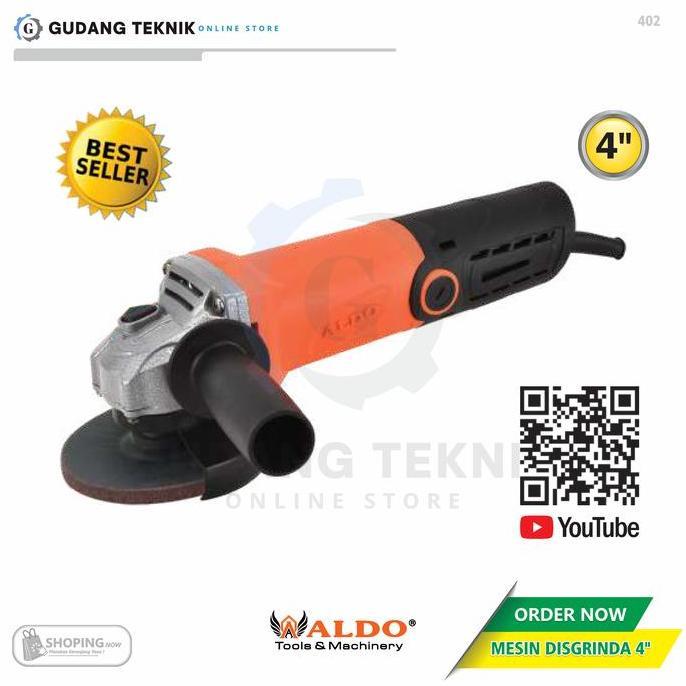 MIOSHINOCHE Gerinda Disgrinda 4" 550W ALDO 402 / Mesin Gerinda Tangan 4Inch ALDO