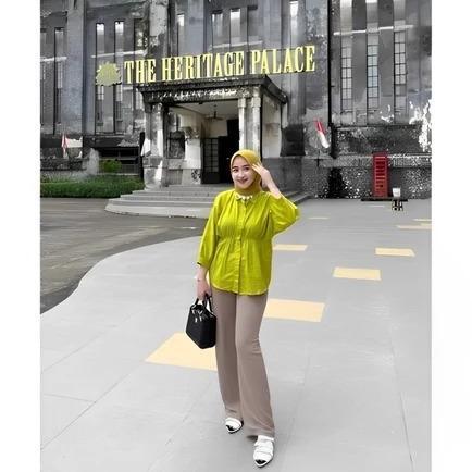 TERBARU AIKO SHIRT BLOUSE KEMEJA KERUT WANITA/ AIKO SHIRT BLOUSE/ BLOUSE WANITA KEKINIAN BAHAN KATUN