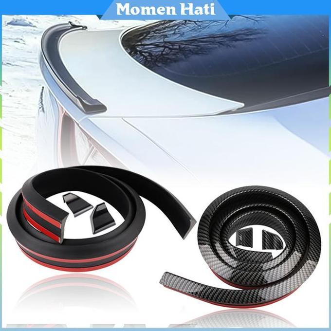 SIMATEKNO Spoiler Lips Ducktail Carbon 3d Universal - Spoiler Modifikasi Sporty Untuk Sedan Meningka