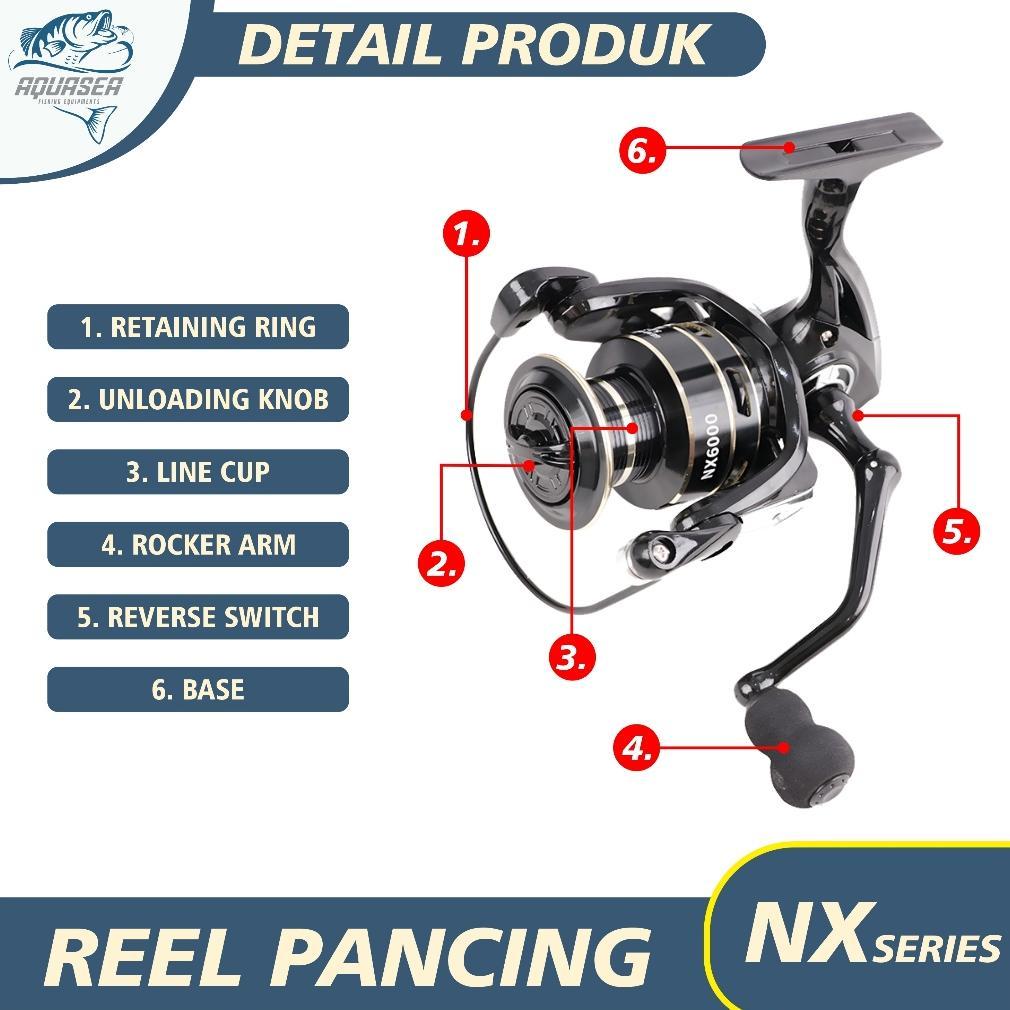 BESTPROMO AQUASEA - REEL PANCING SPINNING FULL REEL NX GULUNGAN PANCING KUAT REEL PANCING LAUTMURAH 