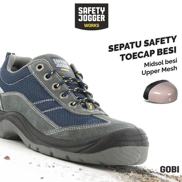 Safety Jogger Gobi Navy Sepatu Septi Shoes Kerja Proyek Pria Besi Boots