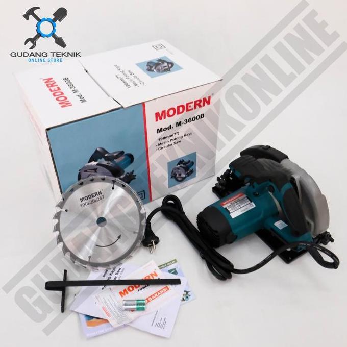 PANGRANGO Circular Saw 7inch Modern M-3600B - Gergaji Listrik Circle Potong Kayu 7 inch Modern M3600