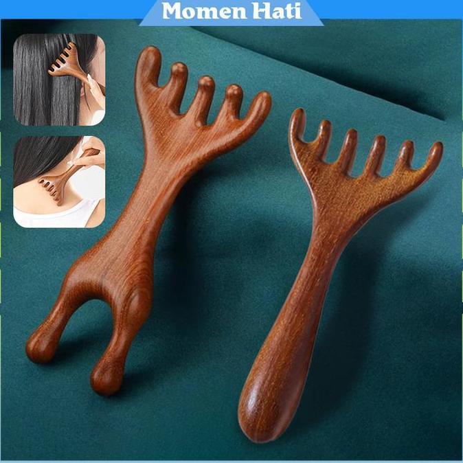 SIMATEKNO Sisir Pijit Rambut Lima Cabang Sisir Massage Rambut Sisir Pijat Kepala Akupuntur Sisir Pij