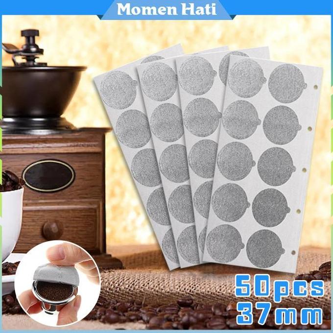 SIMATEKNO 50Pcs Kapsul Kopi Kosong Capsule Reusable Segel Stiker