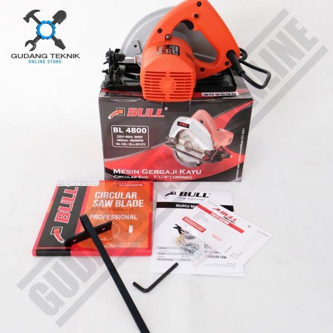 SABILULUNGAN Mesin Gergaji Kayu Circular Saw Bull BL4800  / Mesin Gergaji Circle 7inch Bull BL 4800
