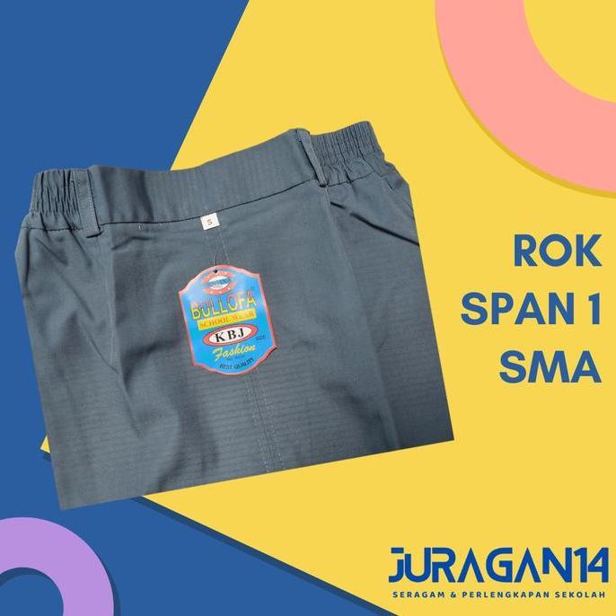 Rok Sekolah Panjang Span 1 Abu SMA Merk Bullofa