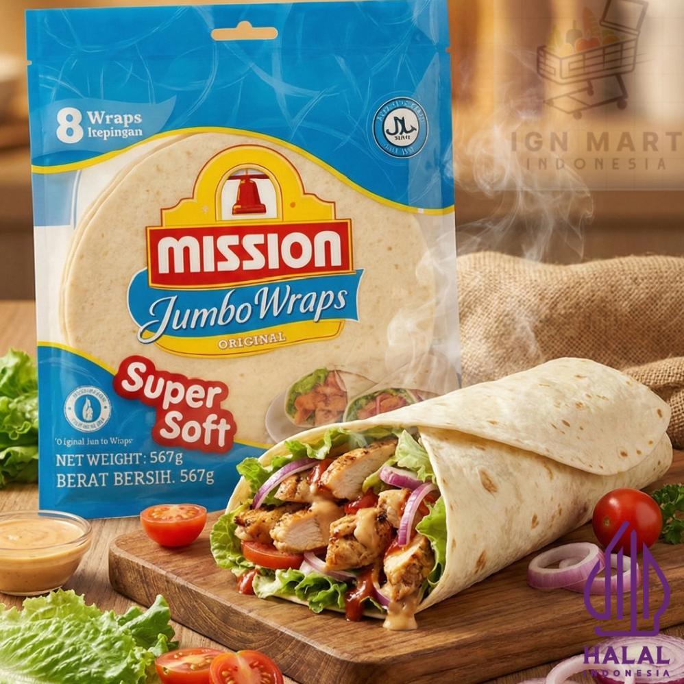 Mission Wraps Jumbo Super Soft Kulit Tortilla Kebab Besar 25 CM 10 Inch Termurah