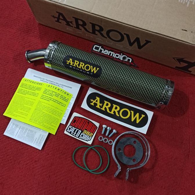 Silencer Knalpot 2T 2 Tak 2Tak 2 Stroke ARROW Exhaust ORI ITALY