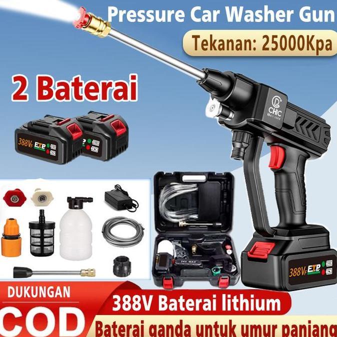 Alat Steam Cuci Motor & Jet Cleaner ChicSet Alat Cuci Mobil Baterai