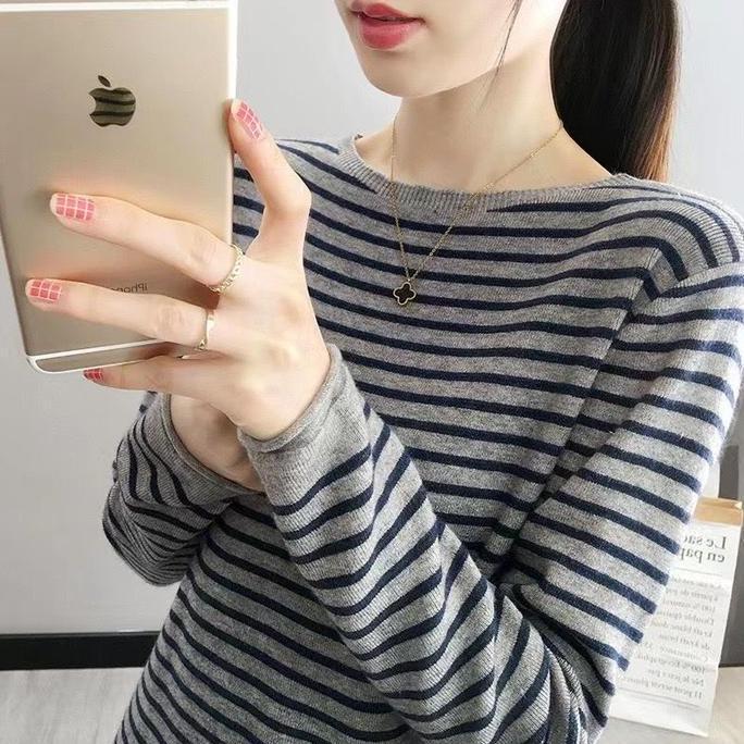 [BREEZE FIT] - Sweater Soft Knit Import Long SLeeve - Atasan Rajut Pakaian Wanita (T-48) PL