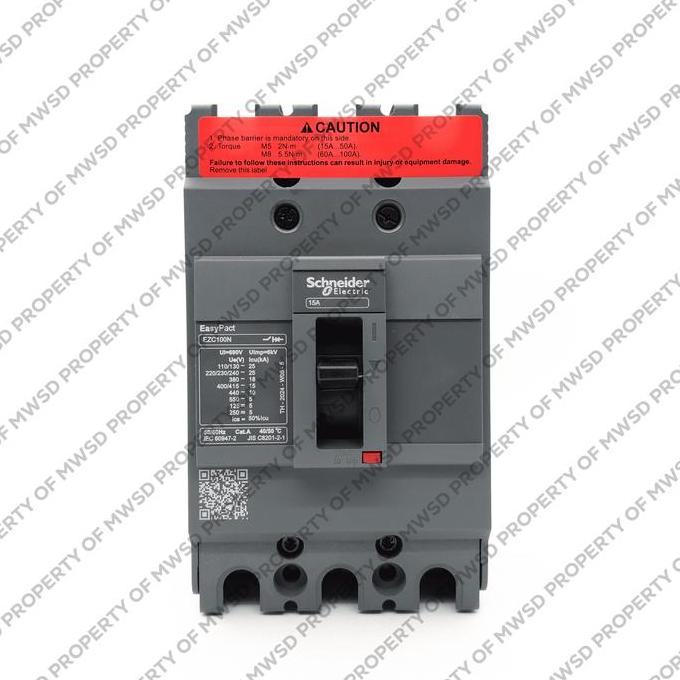 Mccb Schneider 15Ka 18Ka Ezc100N 3P 15A - 50A Asli