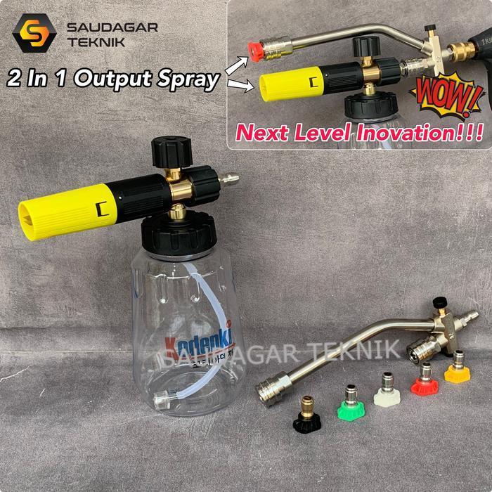 Stick Extension 2 IN 1 Gun Jet Cleaner Quick Release Pipa Sambungan Foam Lance Mesin Steam Cuci Mobi