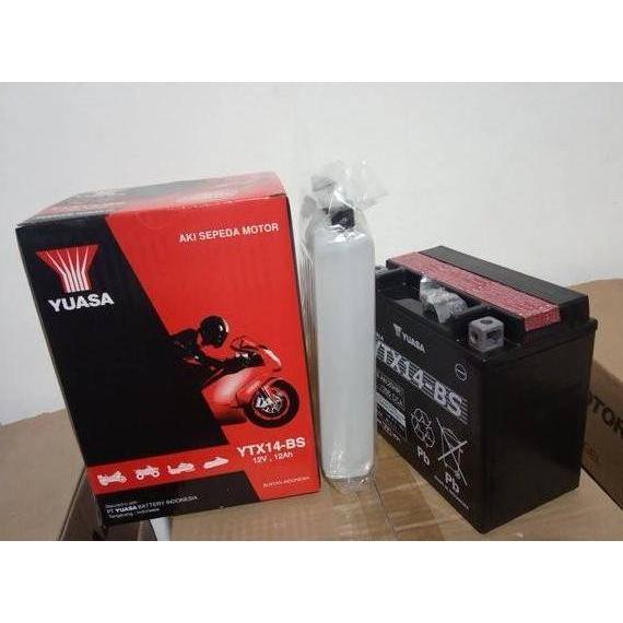 AKI MOGE YUASA YTX14-BS YTX14BS AKI MOTOR GEDE