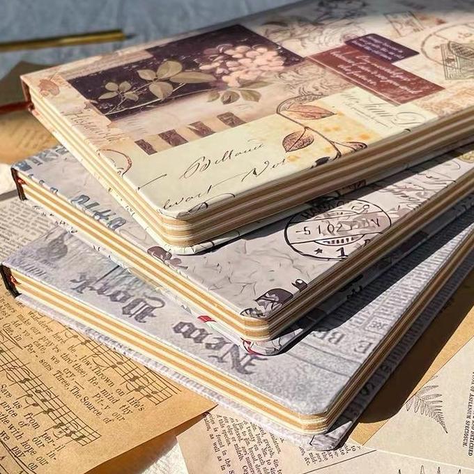 KelontongRamah - Notebook Aesthetic Retro Buku Diary Aesthetic Hardcover Buku Tulis Sekolah Buku Cat