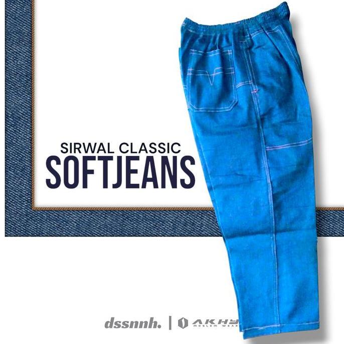 Celana Panjang Pria  Celana Sirwal Soft Jeans Berkualitas Sirwal Classic SoftJeans Akhy Celana Sirwa