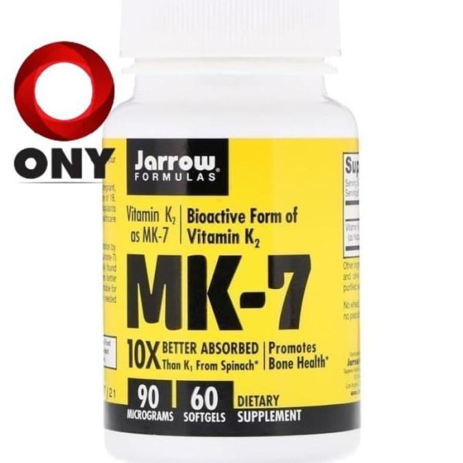 JARROW MK7 MK 7 VITAMIN K2 VIT K2 VITAMIN K VIT K 90MG 90 MG 60 CAP