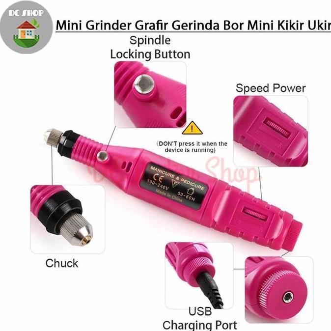 Kokok- Mesin Mini Grinder Grafir Bor Gerinda Kikir Ukir Gerinda Mini Portable